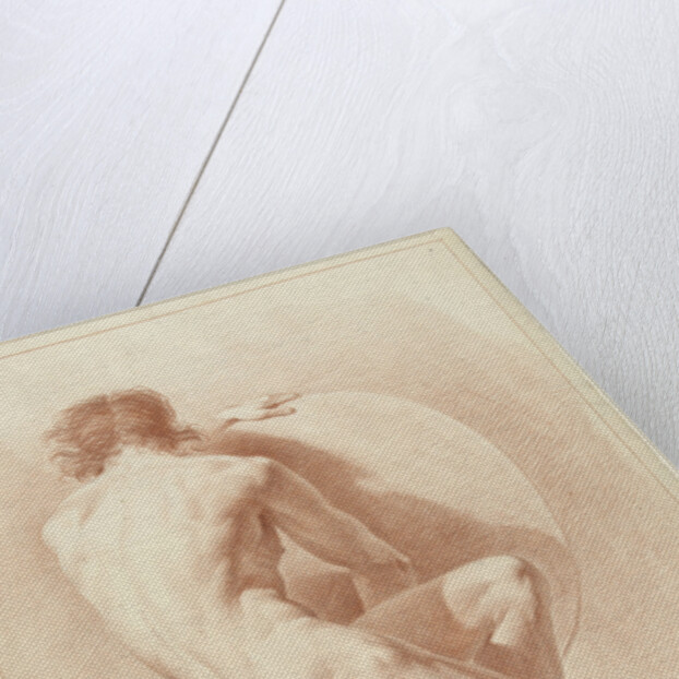 Seated male nude by Chrétien Dubois