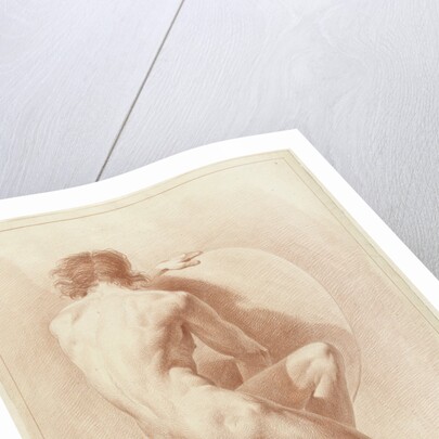 Seated male nude by Chrétien Dubois