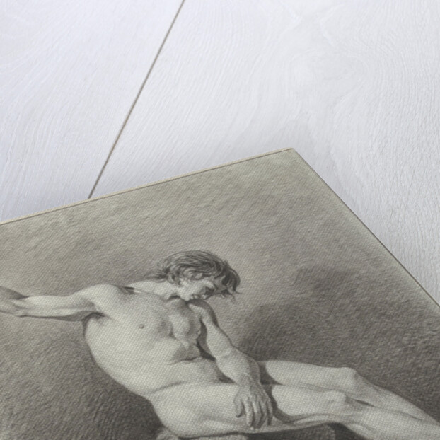 Seated male nude by Pièrre Recco