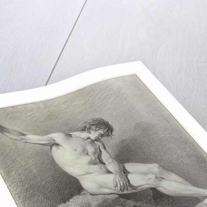 Seated male nude by Pièrre Recco