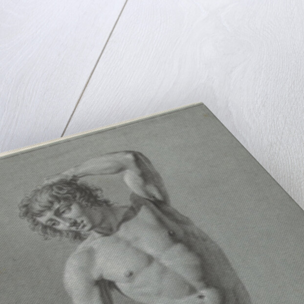 Standing male nude by Jan Kamphuysen