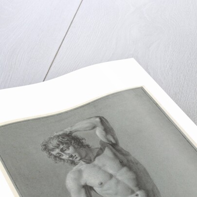 Standing male nude by Jan Kamphuysen