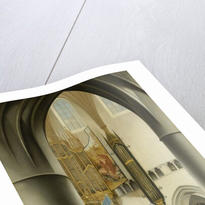 Interior of the Church of St Bavo in Haarlem The Netherlands by Pieter Jansz. Saenredam