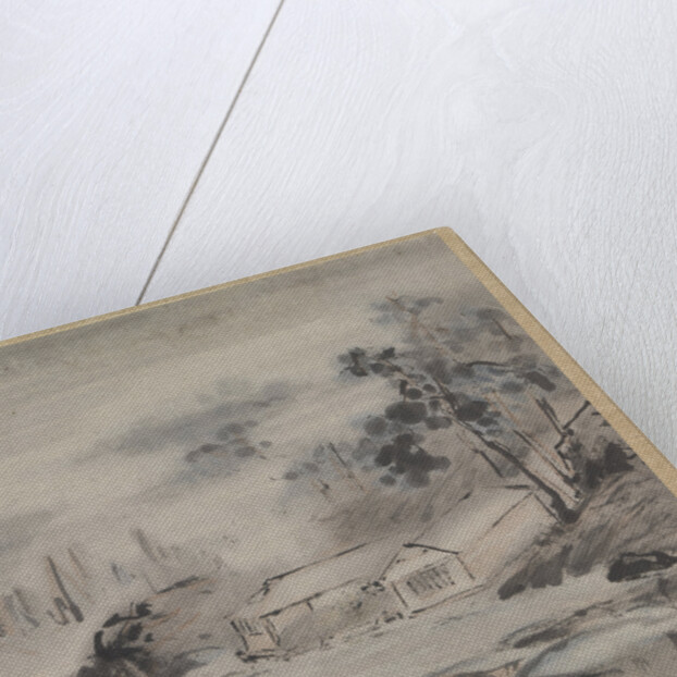 Painting, art of Chinese finger painting, landscape China by Gao Qipei