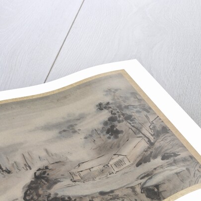 Painting, art of Chinese finger painting, landscape China by Gao Qipei