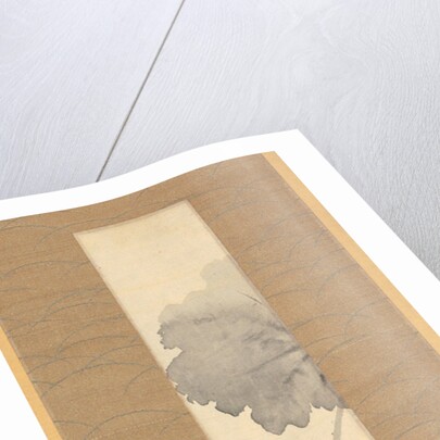 Kingfisher on lotus branch by Suzuki Kason