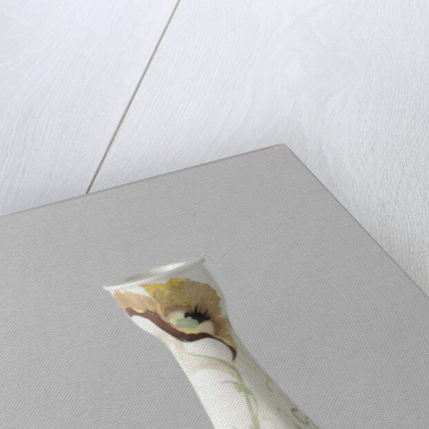 Porcelain candlestick painted with flowers by Sam Schellink