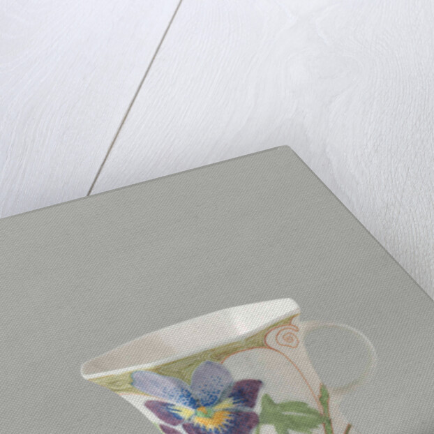 Cup, part of a set, painted with violins by C.W.J. 't Hart