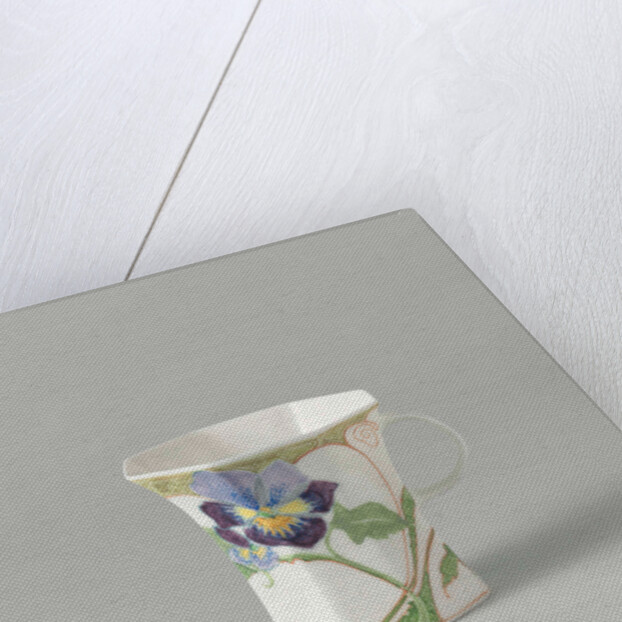 Cup, part of a set, painted with violins by C.W.J. 't Hart