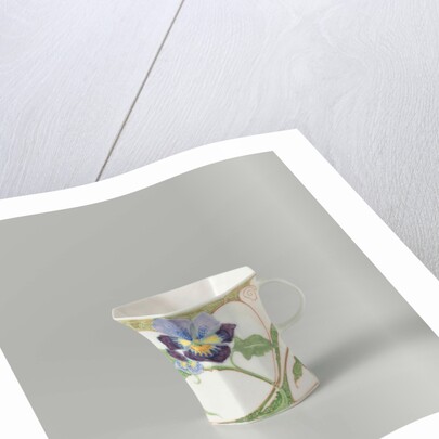 Cup, part of a set, painted with violins by C.W.J. 't Hart