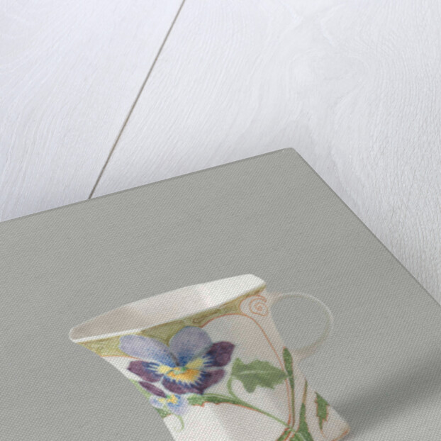 Cup, part of a set, painted with violins by C.W.J. 't Hart