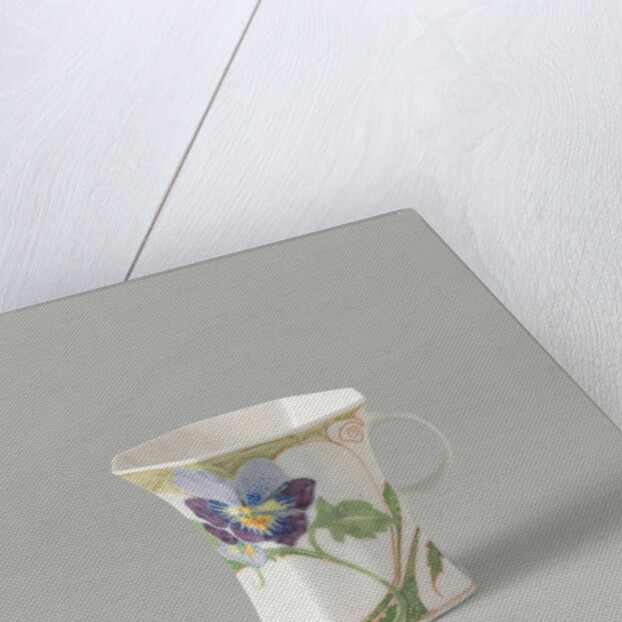 Cup, part of a set, painted with violins by C.W.J. 't Hart