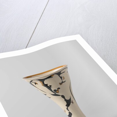 Tulips Vase with decor in black, tan and brown by Willem Elstrodt