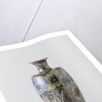 Vase with painting of flowers, Firma Wed. N.S.A. Brantjes en Co. by Philippus Lagrand