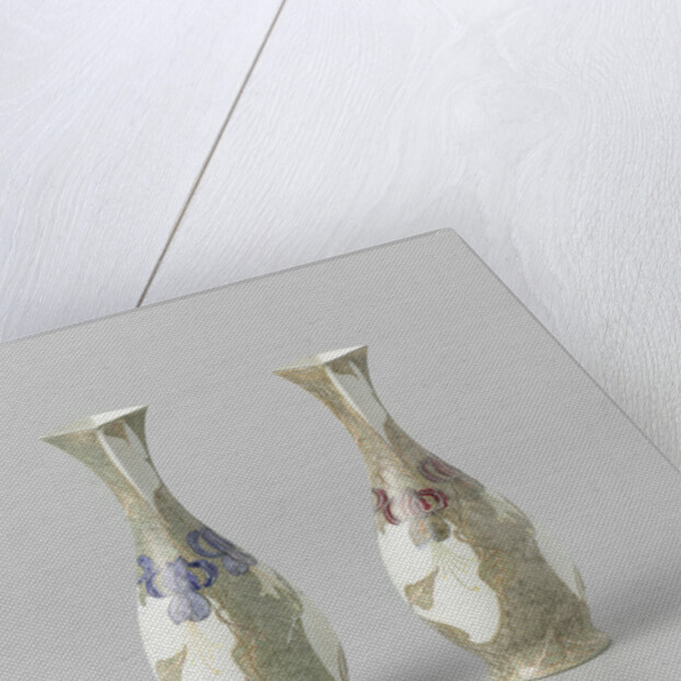 Vase with decoration of lily-like flower by J.M.G. Hakkert