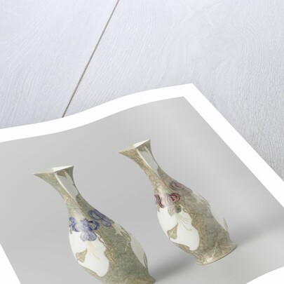 Vase with decoration of lily-like flower by J.M.G. Hakkert