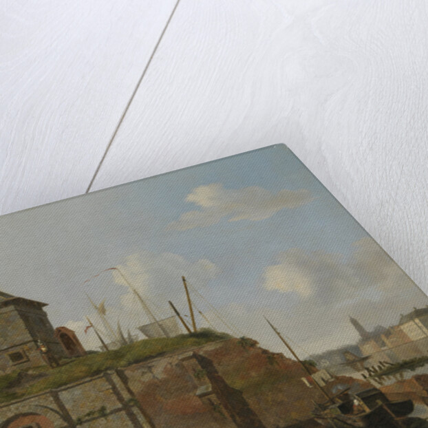 Town Rampart with Gunpowder-Magazine, Carel Jacobus Behr by Gijsbertus Craeyvanger