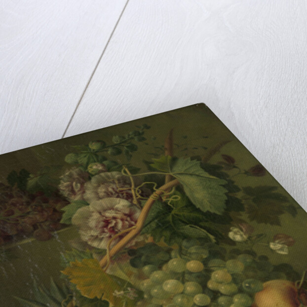 Still Life with Flowers and Fruit by Albertus Jonas Brandt