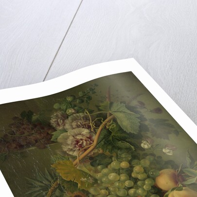 Still Life with Flowers and Fruit by Albertus Jonas Brandt