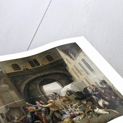 A Collision at the Halpoort in Brussels (Alcohol Smuggling), Belgium by Constantinus Fidelio Coene