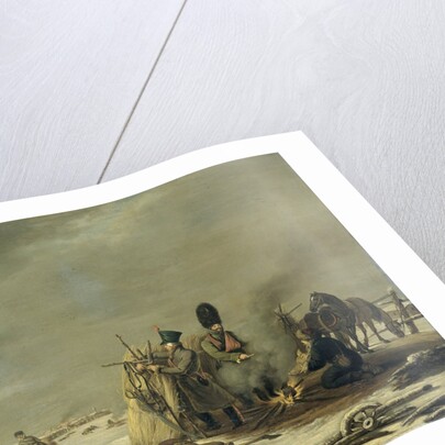 Bivouac at Molodetschno during the Night of the 3rd to 4th of December 1812, episode from Napoleon's Retreat from Russia by Johannes Hari I