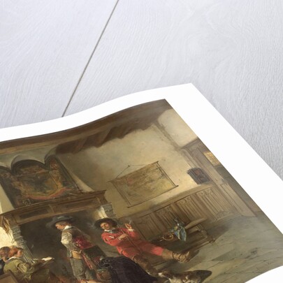 Waiting room with soldiers by Herman Frederik Carel ten Kate