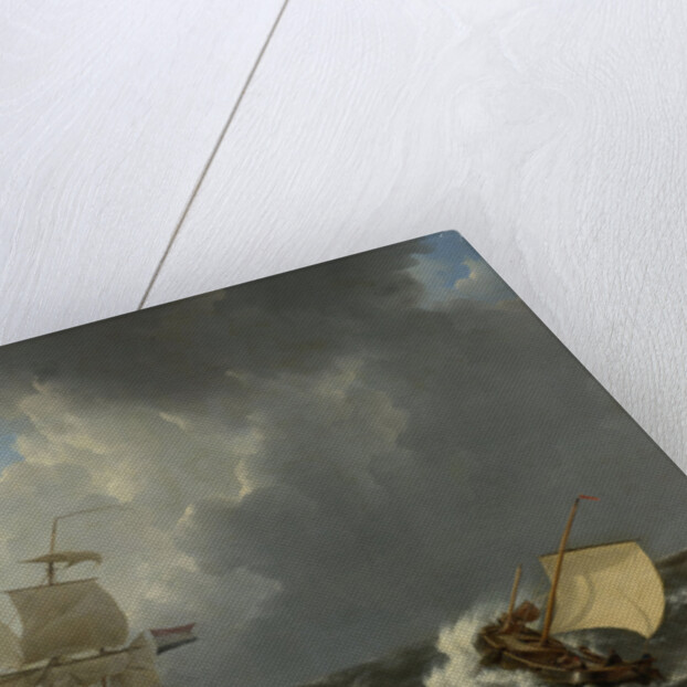 Ships on a Stormy Sea by Johannes Christiaan Schotel