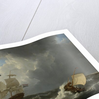 Ships on a Stormy Sea by Johannes Christiaan Schotel