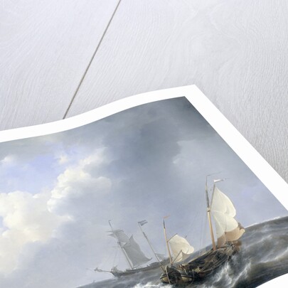 Seascape from the Zeeland Waters, near the Island of Schouwen, The Netherlands by Petrus Johannes Schotel