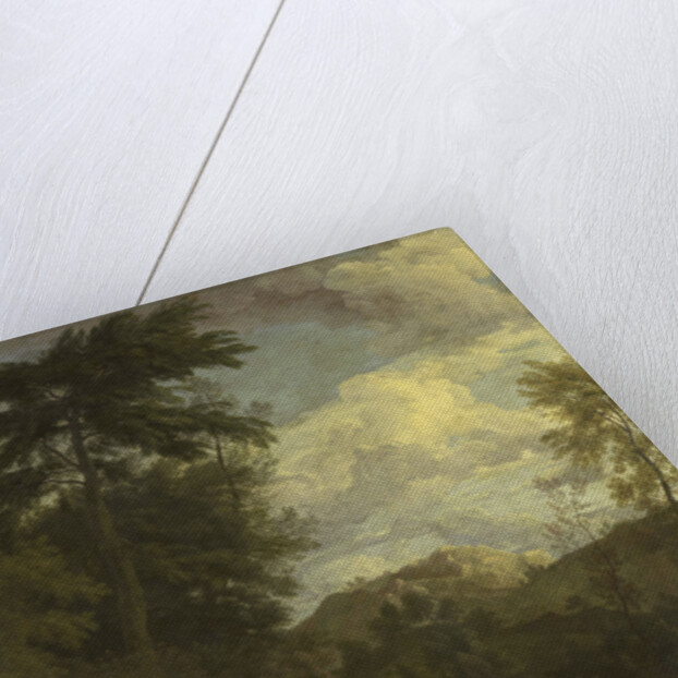 Arcadian Landscape with Diana Bathing by Johannes Glauber