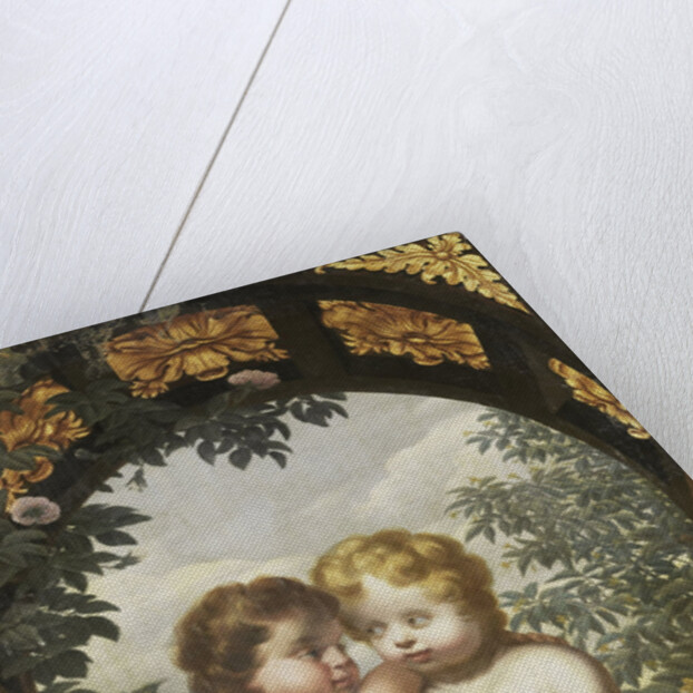 Christian Allegory with two Children with a Bible and Snake by Anonymous