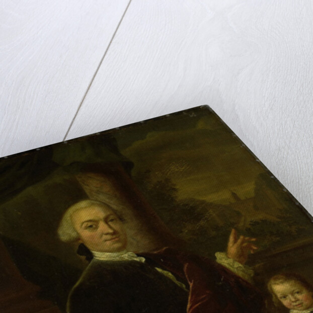 Family Portrait of Jan van de Poll, Banker and Burgomaster of Amsterdam with his young Son Harman by Jan Maurits Quinkhard