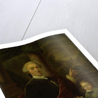 Family Portrait of Jan van de Poll, Banker and Burgomaster of Amsterdam with his young Son Harman by Jan Maurits Quinkhard