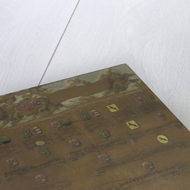 Pedigree with the weapons of the sixteen quarters of Margaretha Rendorp, The Netherlands by Anonymous