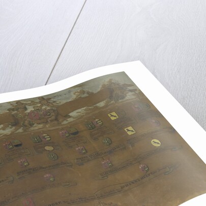 Pedigree with the weapons of the sixteen quarters of Margaretha Rendorp, The Netherlands by Anonymous