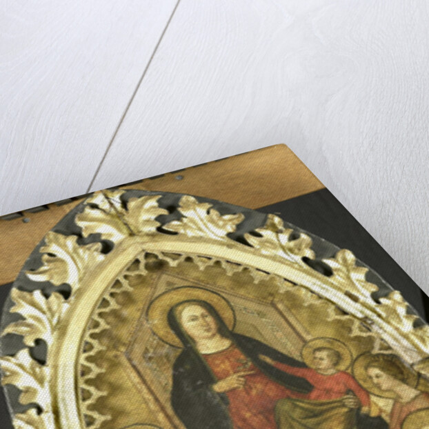 Virgin and Child Enthroned with Four Saints, Saints John the Baptist, Antony Abbot, Elizabeth of Hungary, a female saint by Anonymous