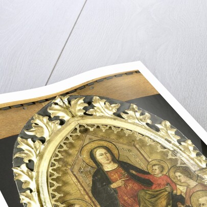 Virgin and Child Enthroned with Four Saints, Saints John the Baptist, Antony Abbot, Elizabeth of Hungary, a female saint by Anonymous