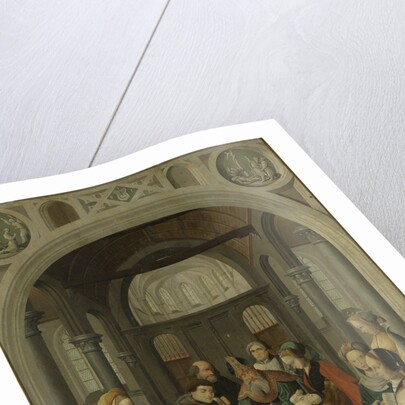 Panel of an Altarpiece with Circumcision of Christ, on verso is Resurrection of Christ by Master of Alkmaar