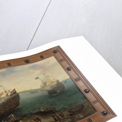 The Amsterdam four-masted Ship De Hollandse Tuyn and other Ships Return from Brazil under Command of Paulus van Caerden by Hendrik Cornelisz. Vroom