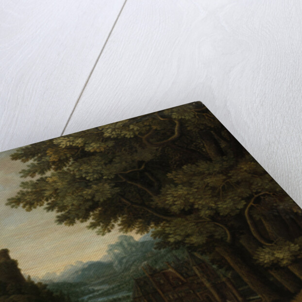 Mountainous Landscape with River Valley and Castles by Jan Meerhout