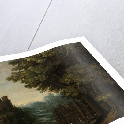 Mountainous Landscape with River Valley and Castles by Jan Meerhout