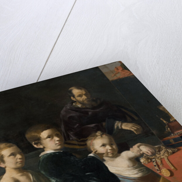 Portrait of three Children and a Man by Thomas de Keyser