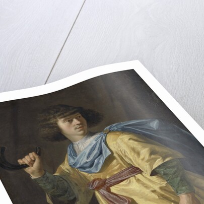 Portrait of a young Man with Spear and Hunting Horn by Peter Danckerts de Rij