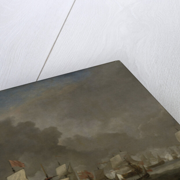 Naval Battle between Michiel Adriaensz de Ruyter and the Duke of York on the Royal Prince during the Battle of Solebay, 7 June 1672 by Willem van de Velde II