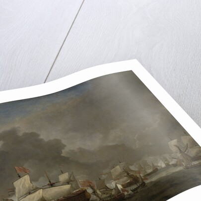 Naval Battle between Michiel Adriaensz de Ruyter and the Duke of York on the Royal Prince during the Battle of Solebay, 7 June 1672 by Willem van de Velde II