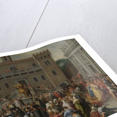 The Women of Rome Gathering at the Capitol by Pieter Isaacsz.