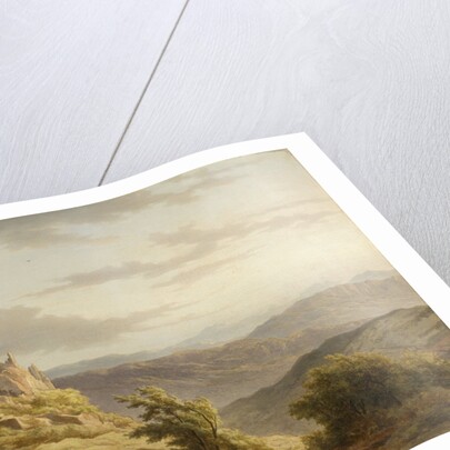 Mountain Landscape with ruin by Louwrens Hanedoes