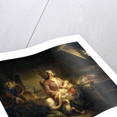 A Rich Lady Visits a Poor Family by Gerardus Terlaak