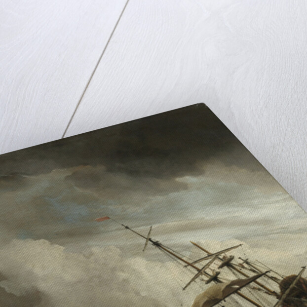 A Ship on the High Seas Caught by a Squall, Known as ‘The Gust’ by Willem van de Velde II