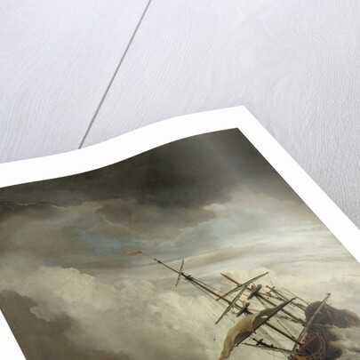 A Ship on the High Seas Caught by a Squall, Known as ‘The Gust’ by Willem van de Velde II